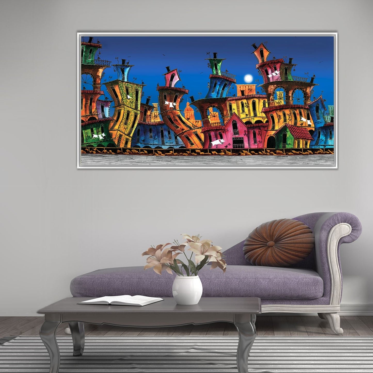 Quadro Moderno "Case Storte" - Playcolour Design Shop Online