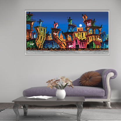Quadro Moderno "Case Storte" - Playcolour Design Shop Online