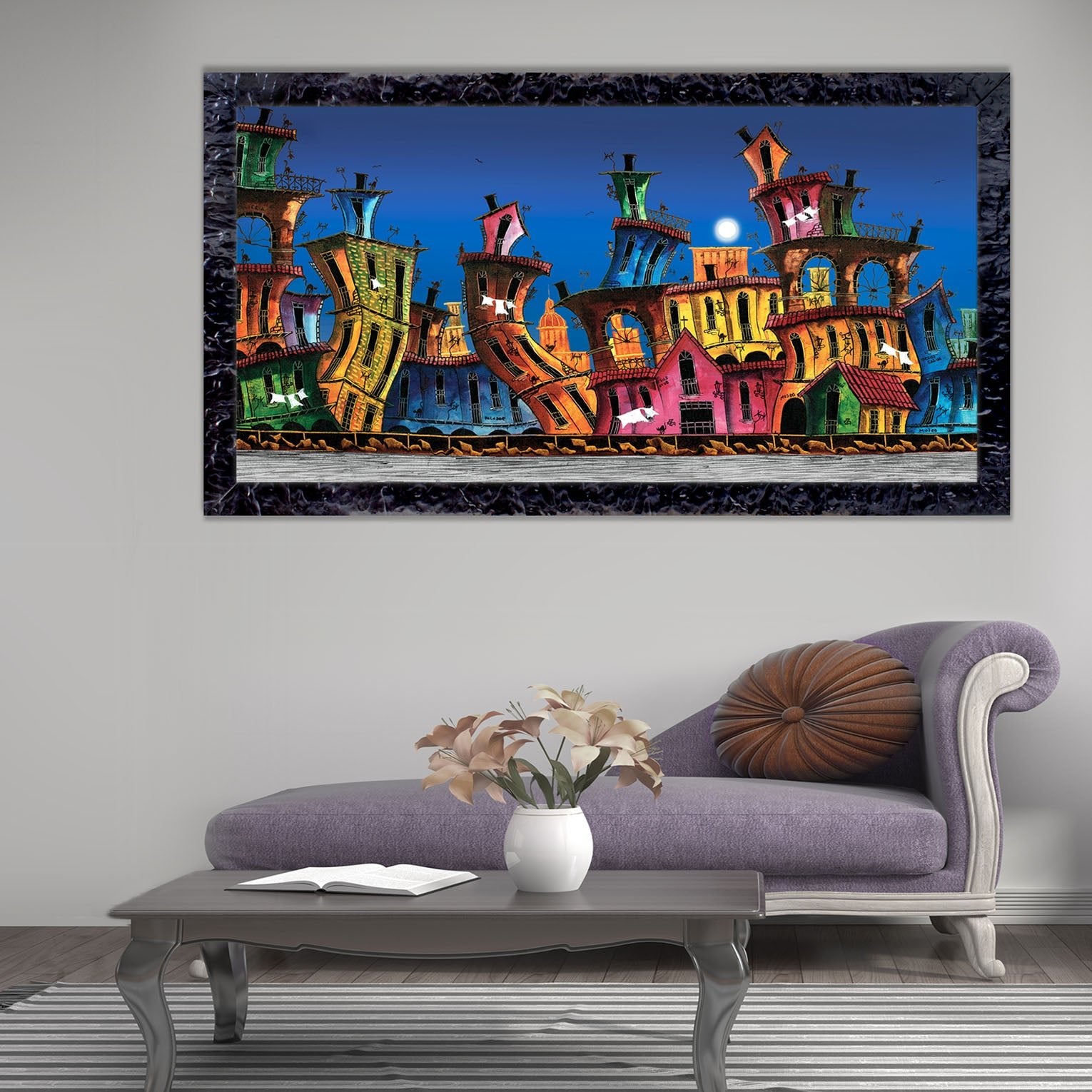 Quadro Moderno "Case Storte" - Playcolour Design Shop Online