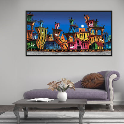 Quadro Moderno "Case Storte" - Playcolour Design Shop Online