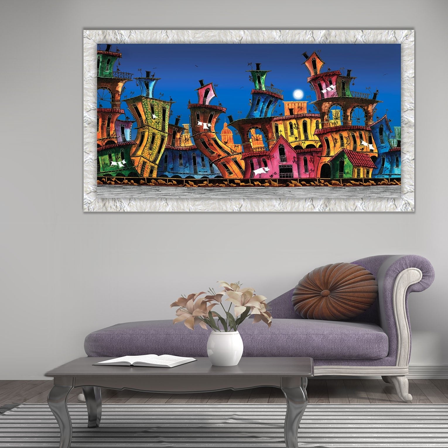 Quadro Moderno "Case Storte" - Playcolour Design Shop Online