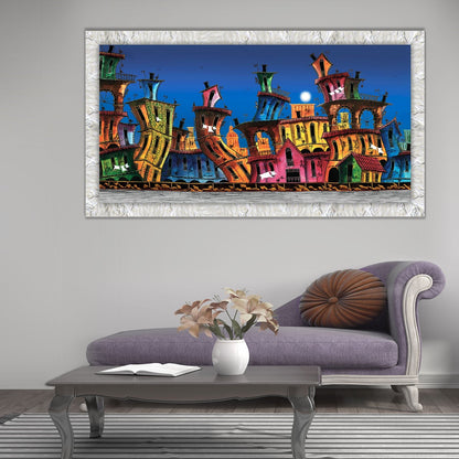 Quadro Moderno "Case Storte" - Playcolour Design Shop Online