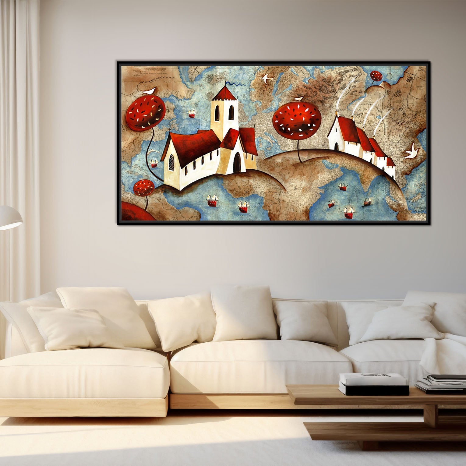 Quadro Moderno "I Due Mondi" - Playcolour Design Shop Online