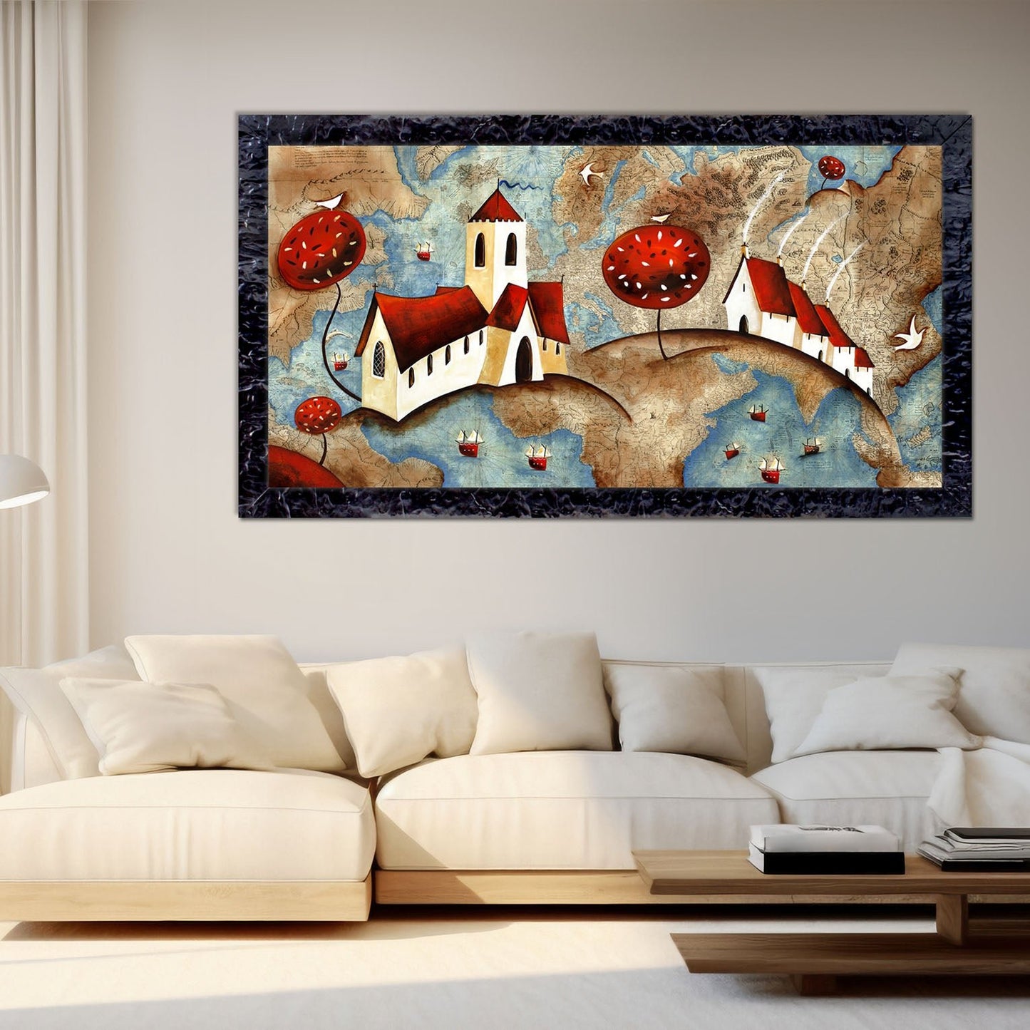Quadro Moderno "I Due Mondi" - Playcolour Design Shop Online