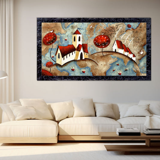 Quadro Moderno "I Due Mondi" - Playcolour Design Shop Online
