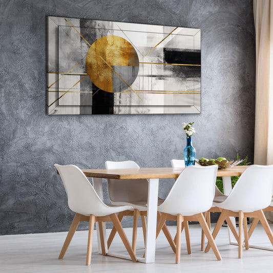 Quadro Moderno "Intersezioni Dorate" - Playcolour Design Shop Online