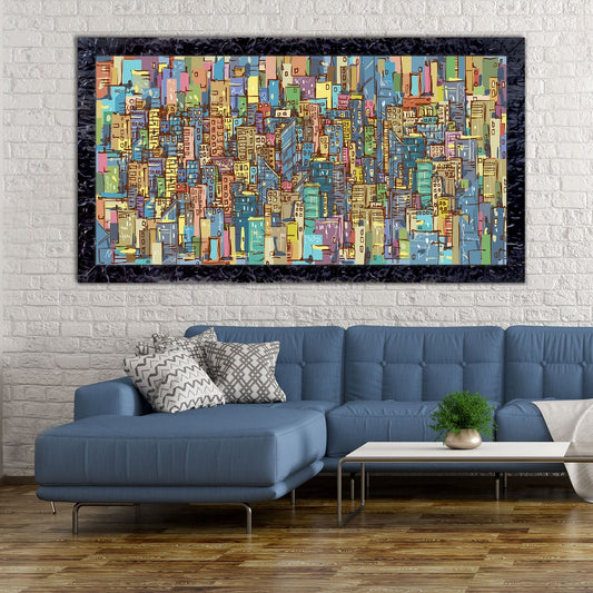 Quadro Moderno "Metropoli Infinita" - Playcolour Design Shop Online
