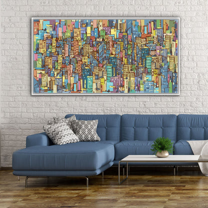 Quadro Moderno "Metropoli Infinita" - Playcolour Design Shop Online