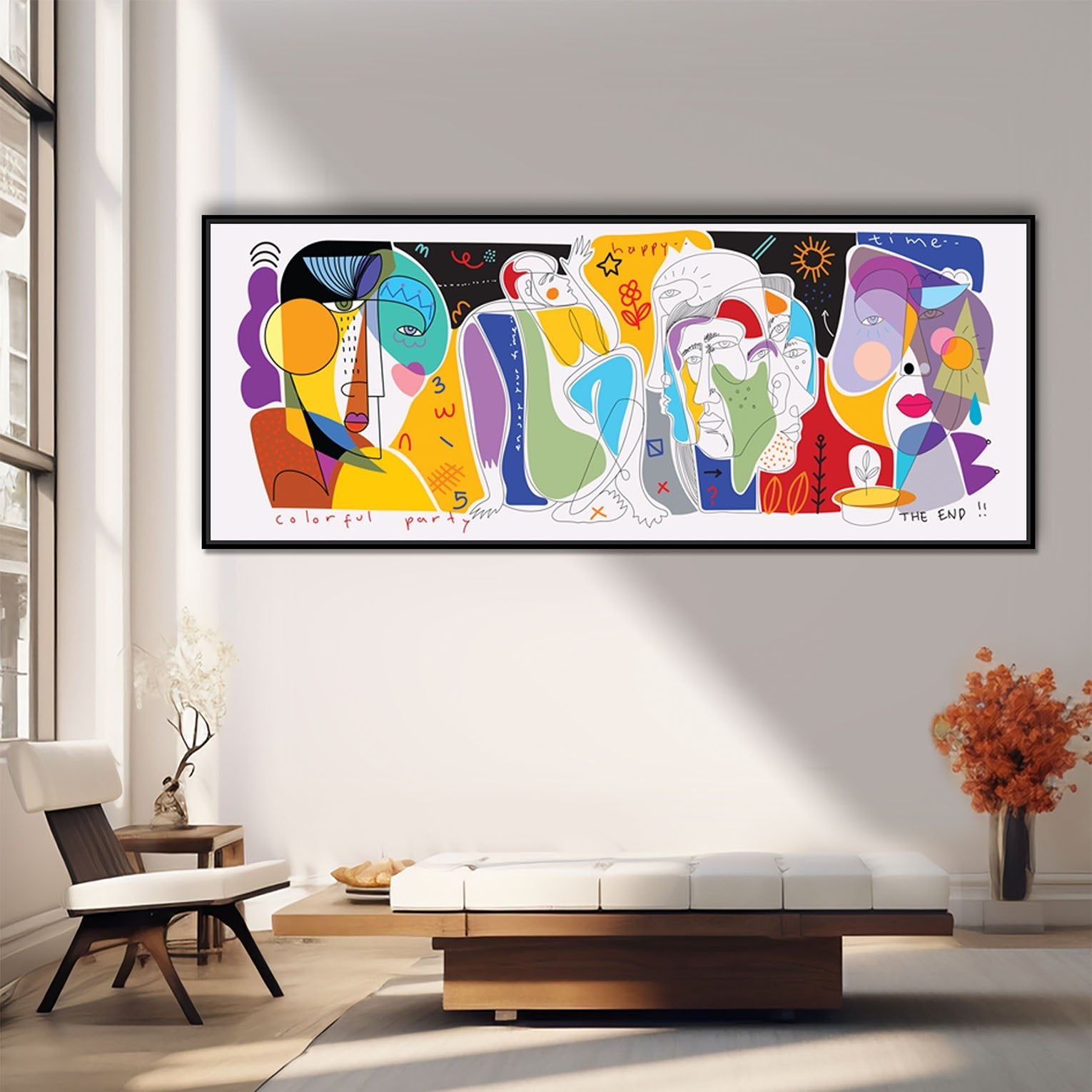 Quadro Moderno "Volti in Festa" - Playcolour Design Shop Online