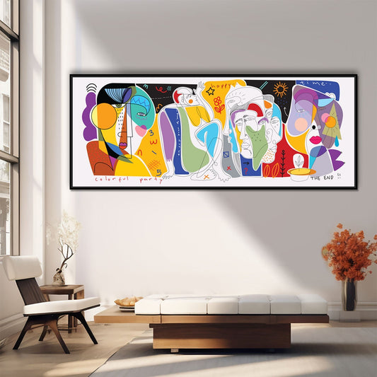 Quadro Moderno "Volti in Festa" - Playcolour Design Shop Online